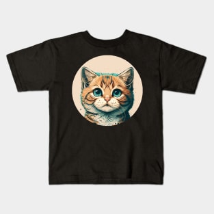 Colorful Cat Face Cat Kids - Love Cats Kids T-Shirt